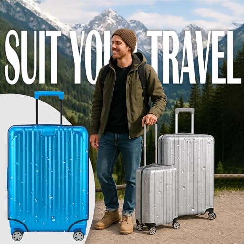 HOMIFLY Combo of 3 Trolley Bag Cover/Suitcase Bag Cover/Waterproof Luggage Cover/Zippered Clear PVC Suitcase Covers Protectors (28 inch, 24 inch, 20inch) - Image 4