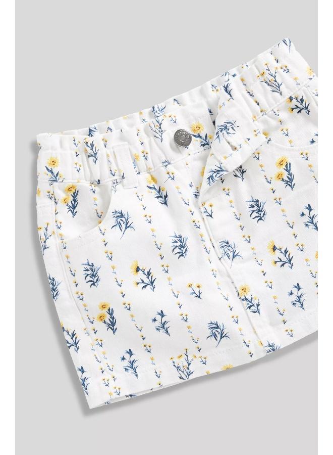 mothercare Floral Denim Skirt  - Image 2