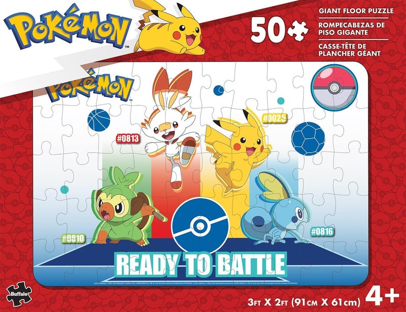 Buffalo Games - Pokemon - Floor Puzzle - 50 Piece Jigsaw Puzzle for Families -Challenging Puzzle Perfect for Game Nights - Image 3