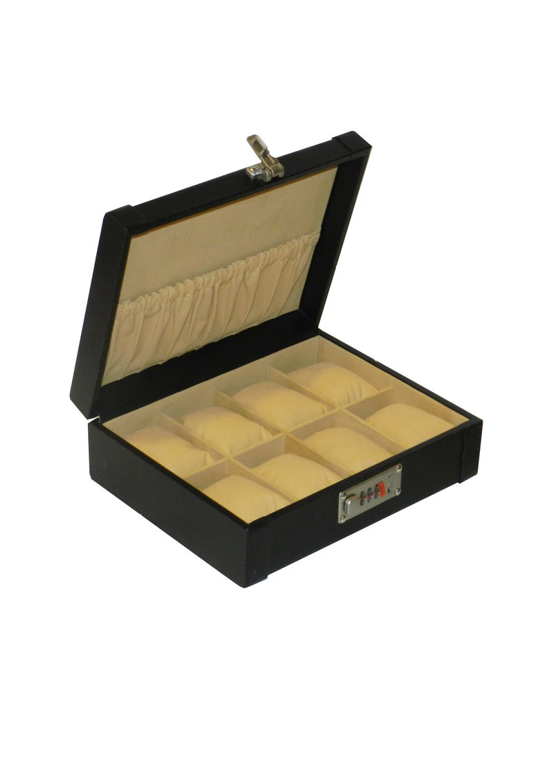 LAVERI LEATHER - Laveri Watch Box  for Men Women (08 Slots), Premium PU Leather Watch Display Case Box Organizer with Removable Pillow - Image 1