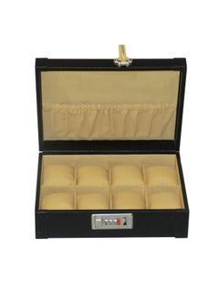 Laveri Watch Box  for Men Women (08 Slots), Premium PU Leather Watch Display Case Box Organizer with Removable Pillow