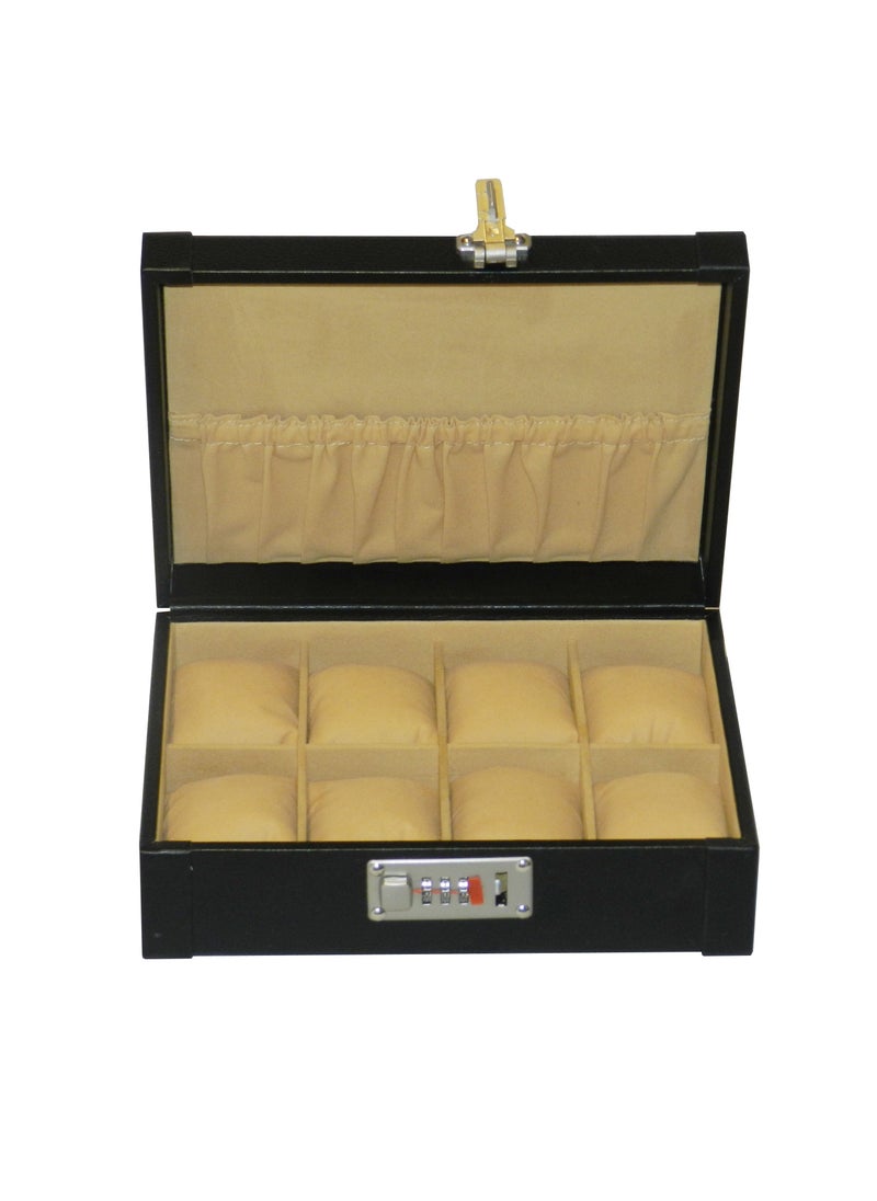 LAVERI LEATHER - Laveri Watch Box  for Men Women (08 Slots), Premium PU Leather Watch Display Case Box Organizer with Removable Pillow - Image 1