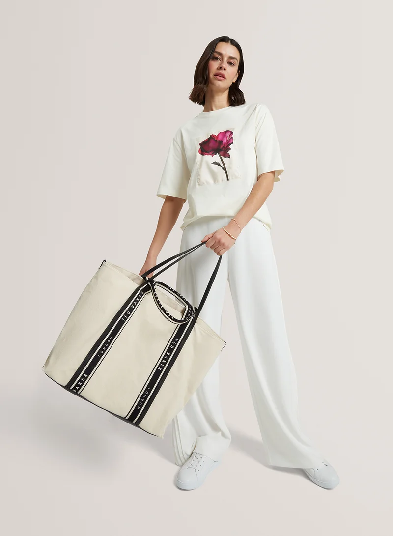 تيد بيكر Laurine Canvas Webbing Detail Large Shopper