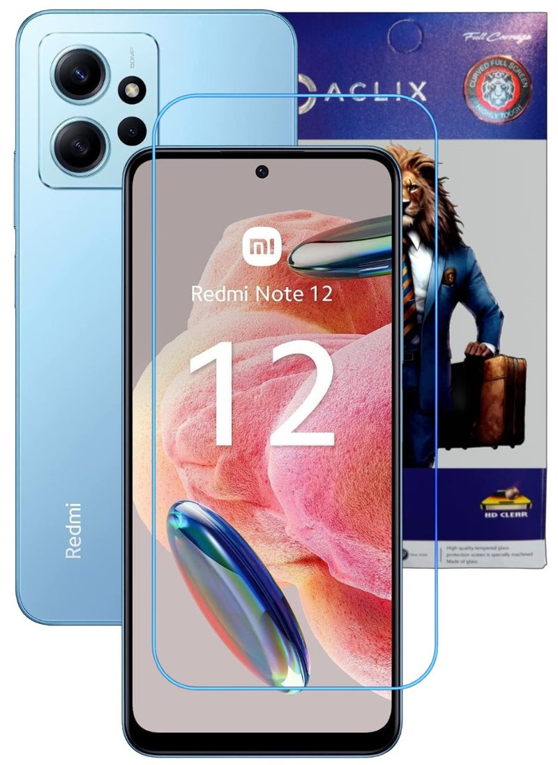ACLIX Antistatic ESD Dustproof Premium Quality High Definition Clear Tempered Glass Screen Protector Designed For Xiaomi Redmi Note 12 - Image 1