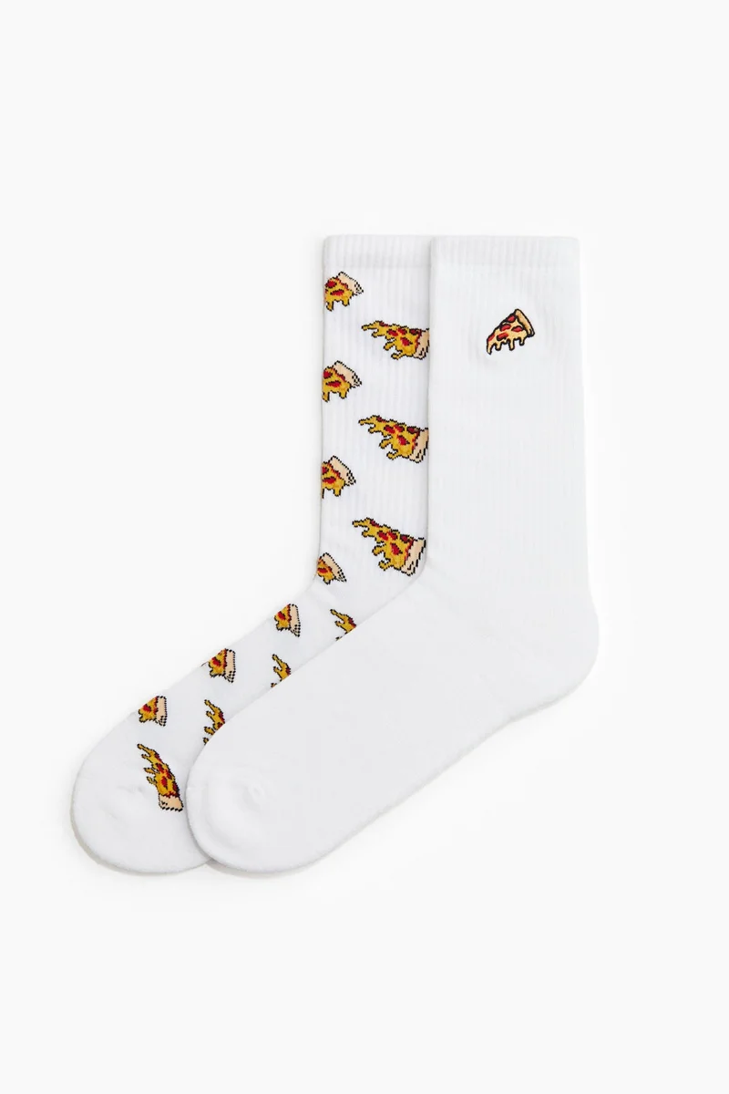 H&M 2-pack Motif-detail socks