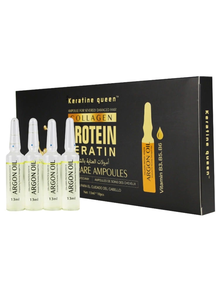 Keratine queen Hair Care Ampoules Collagen Protein Keratin 13ml - 10 Pieces - Image 1