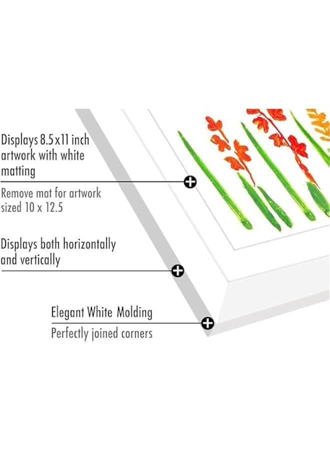 HOOKOR Kids Art Frames, 8.5x11 Front Opening Kids Artwork Frames Changeable, Artwork Display Storage Frame for Wall,Kids Drawings Storage Holds 100 A4 Pcs for 3D Picture,Children Drawing (white) - Image 3