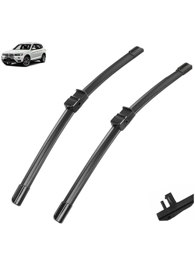 Elshafey Front Wiper Blade Set Compatible with BMW X3 F25 2010~2017 2015 2011 2016 2012 Windscreen Windshield Window 26"+20" - Image 1