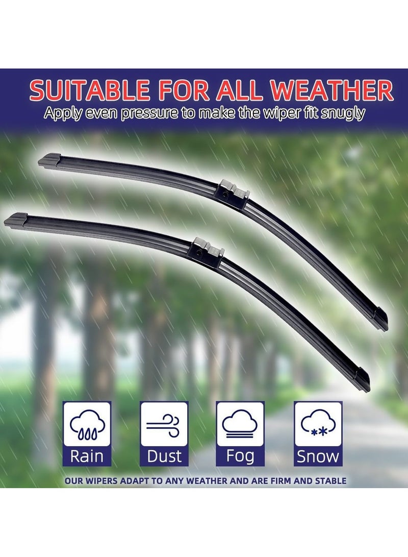 Elshafey Front Wiper Blade Set Compatible with BMW X3 F25 2010~2017 2015 2011 2016 2012 Windscreen Windshield Window 26"+20" - Image 5