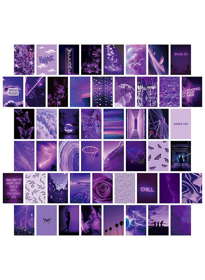 OASIS DESERT 50 PCS Wall Collage Set - Beautiful Room Decoration, Pattern Wall Decorations, Wall Hanging Book Covers, Unique Independent Music Style Dormitory Photo Display, Thick Cardboard