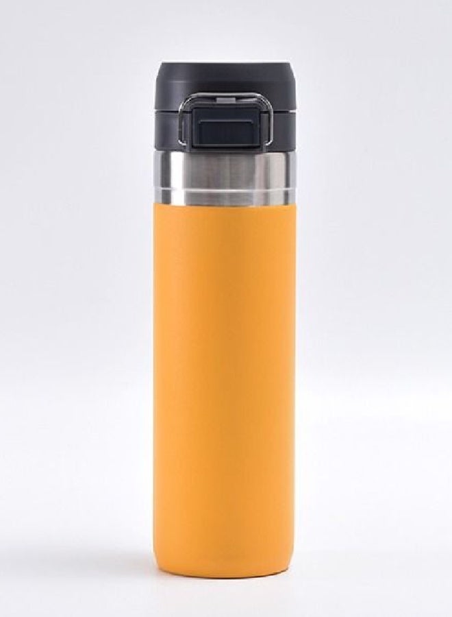 AROAQ 24oz Stainless Steel Water Bottle & Protein Shaker – Double Wall Insulated, BPA-Free, Leakproof Travel Drinkware with Quick Flip Lid for Hot & Cold Beverages , Orange - Image 1