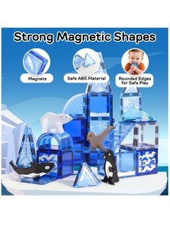 Excefore Magnetic Tiles for Kids Ages 3-5 4-8, 25Pcs Magnetic Tiles for Toddlers 3-5 STEM Magnet Tiles Magnet Blocks Toys Magnetic Building Blocks Animals Kids Games Preschool Learning Toy  - Image 5