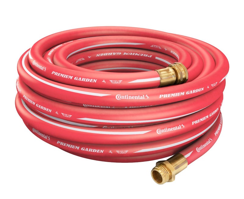 Continental Premium Garden Red Heavy Duty Hot Water Garden Hose, 5/8in Inside Diameter x 50ft Length, Male x Female Garden Hose Thread - Image 2