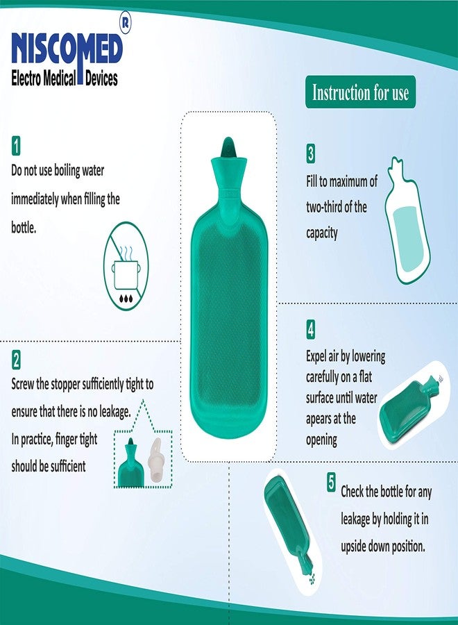 Niscomed HWB-01B Non-electrical 2 L Hot Water Bag (Green) - Image 5
