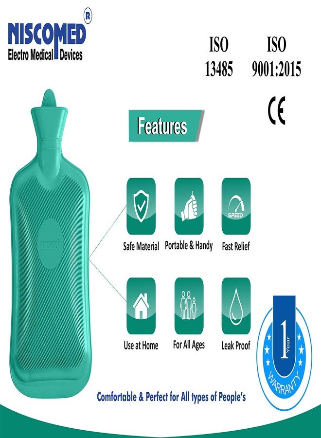Niscomed HWB-01B Non-electrical 2 L Hot Water Bag (Green) - Image 2