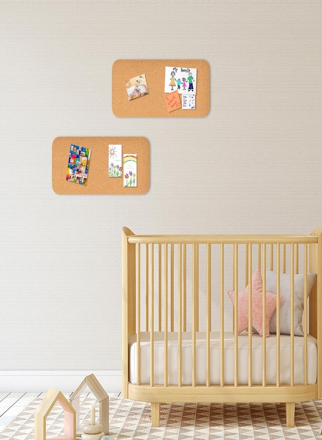 YCCYYCCY 2 PCS 12.5"*5.5" Self-Adhesive Cork Board, 4mm Thick Cork Boards for Walls, 1 Pack 12.5"*5.5" Bulletin Board, Cork Board Tiles for Office, Home, School (4MM-2PC) - Image 4