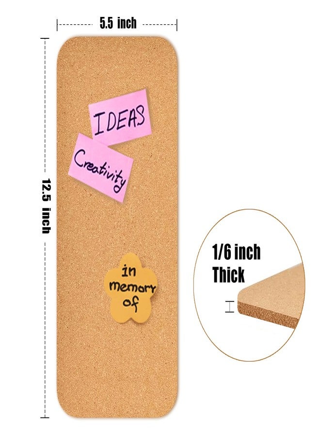 YCCYYCCY 2 PCS 12.5"*5.5" Self-Adhesive Cork Board, 4mm Thick Cork Boards for Walls, 1 Pack 12.5"*5.5" Bulletin Board, Cork Board Tiles for Office, Home, School (4MM-2PC) - Image 2