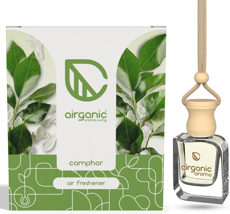 Swing Prime Car Perfume Hanging Pod| Musk, Camphor & Cool Aqua Water| Pack 3 | Car Air Freshener |Natural Essential Fragrance Oils in Glass Bottle with Wooden Diffuser Lid |Last Upto 60 Days - Image 5