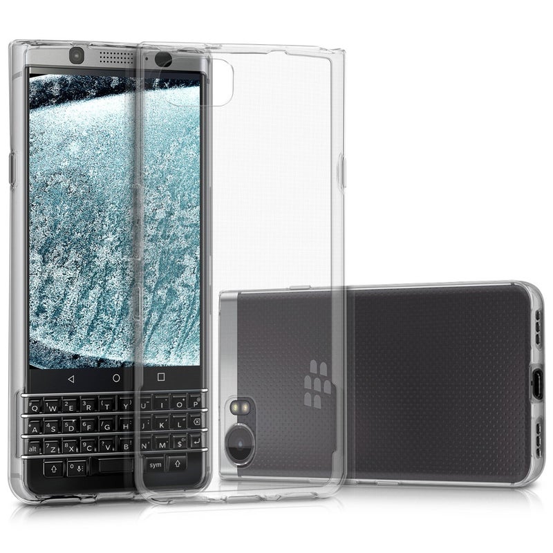 kwmobile Case Compatible with BlackBerry KEYone (Key1) - Clear Case Soft Slim Flexible Protective TPU Phone Cover - Transparent - Image 1