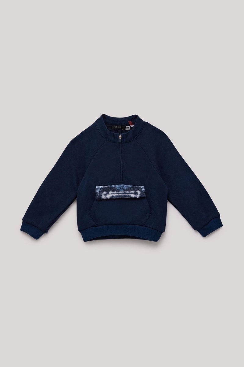 GB Baby Bg Store Baby Boy Navy Blue Sweatshirt  - Image 1