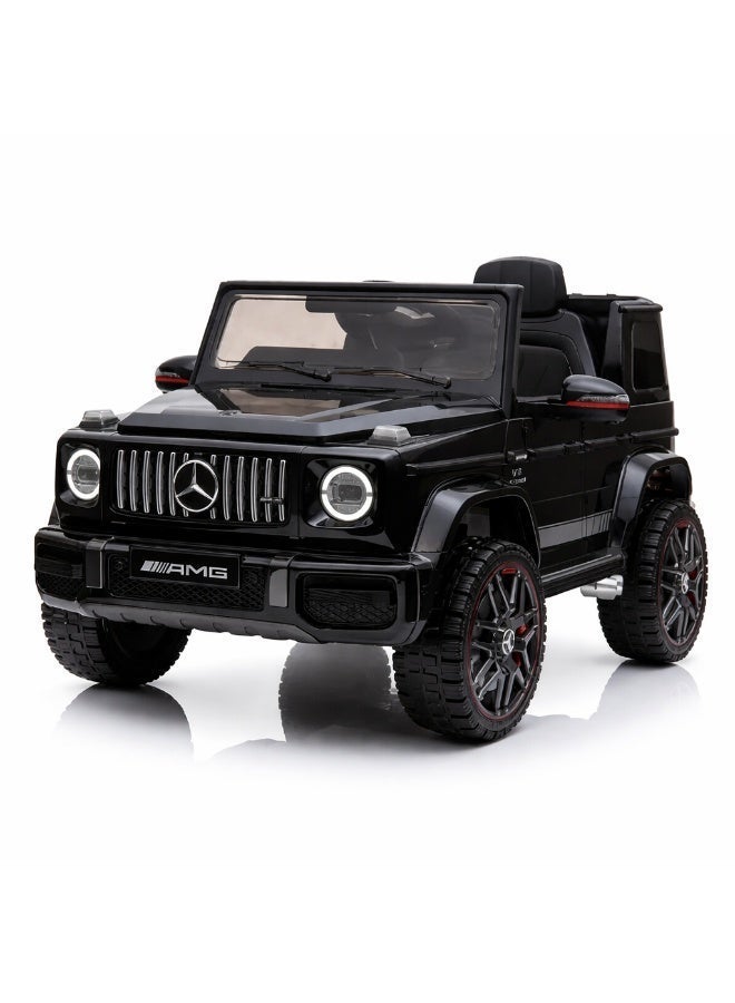 Mercedes-Benz G63 12V Battery Ride On Car with Remote Control for Kids,with EVA wheels , Suspension System, Openable Doors, LED Lights, Music MP3 Player -BLACK - Image 5