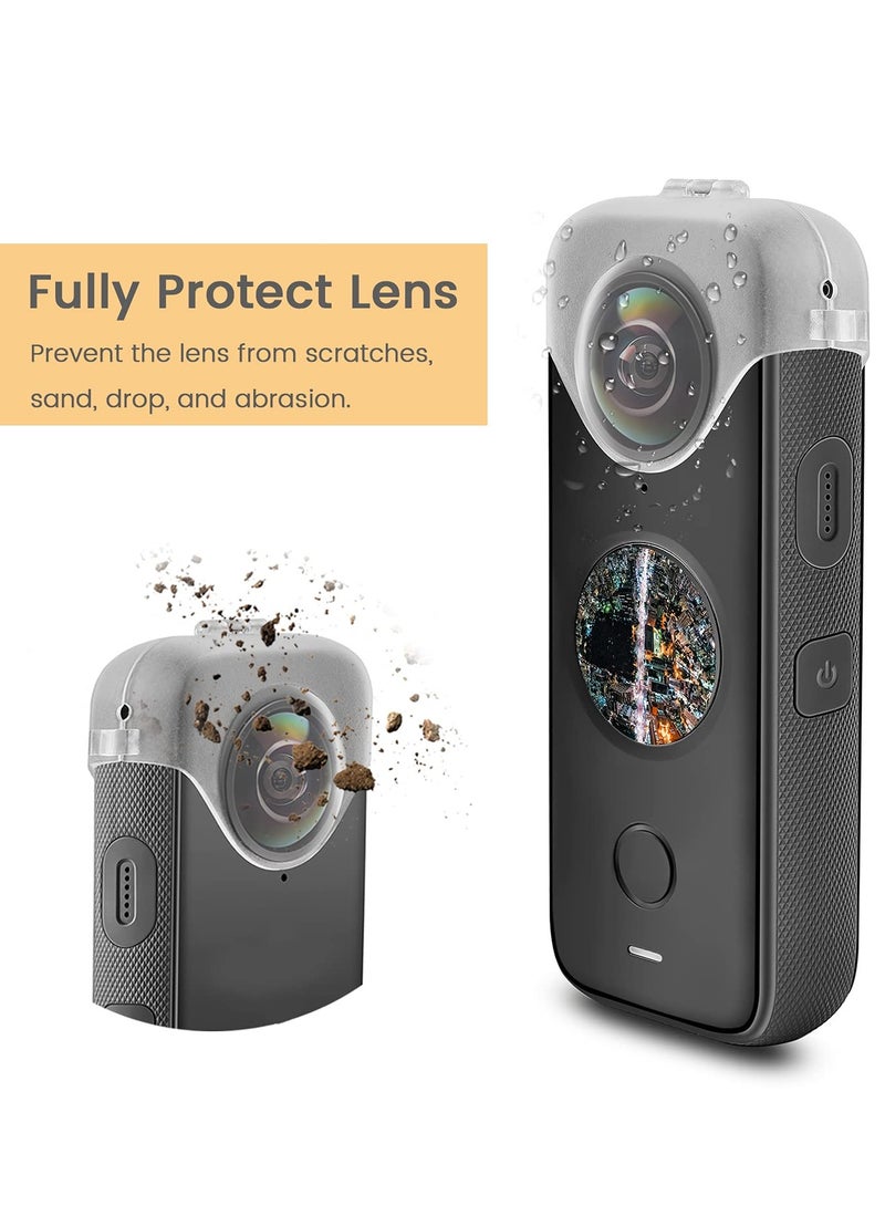 حراس عدسة شفافين لـ Insta360 ONE X2 - غلاف واقي لملحقات كاميرا الحركة البانورامية، مثالي لمستخدمي Insta360 ONE X2. - Image 4