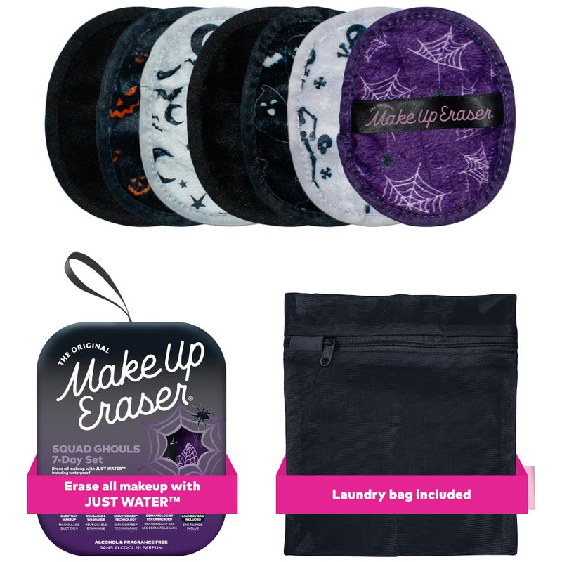 Makeup Eraser The Original MakeUp Eraser, 7-Day Set, Erase All Makeup With Just Water, Including Waterproof Mascara, Eyeliner, Foundation, Lipstick, Sunscreen, and More! Squad Ghouls, 7ct. - Image 1