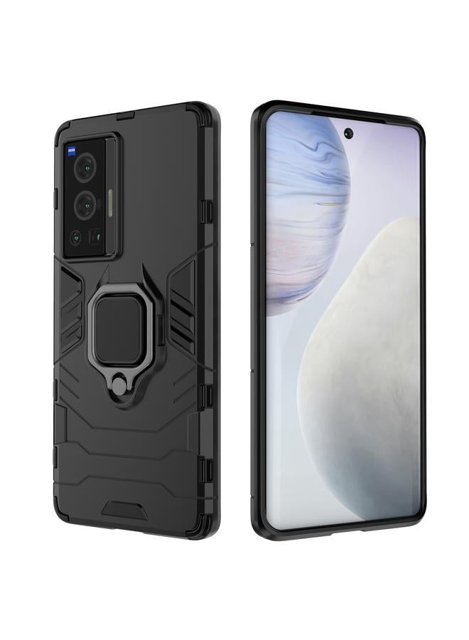 إيروريكس جراب لهاتف vivo X70 Pro مقاوم للصدمات من البولي كربونات + جراب واقٍ من مادة TPU مع حامل حلقي مغناطيسي - Image 2