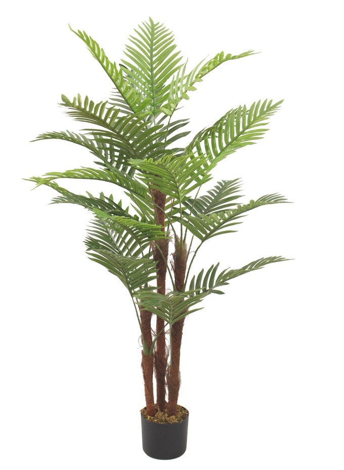Artificial Tree Fake Plants Areca Palm Fake Trees 120cm Faux Plants Indoor Realistic Plants for Office Home Room Living Room Store Decor