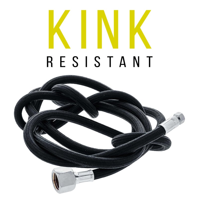 Master Airbrush Premium 6 Foot Nylon Braided Airbrush Hose - Standard 1/8" and Non-Standard 1/4" BSP Adapter Fitting Connectors (Please Note one end is 1/4" Fitting and is not Standard) - Image 5