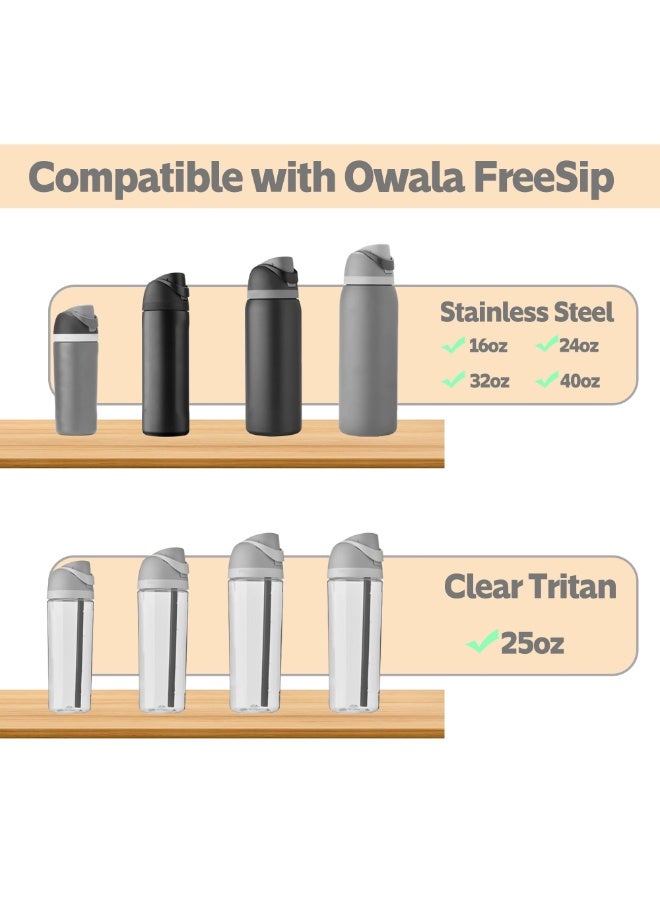 Replacement Lid Compatible with Owala Freesip | One-Button Leak-Proof Water Bottle Top Cap for 16oz 24oz 32oz 40oz Cups & 25oz Tritan Bottle, BPA-Free Accessory - Image 5
