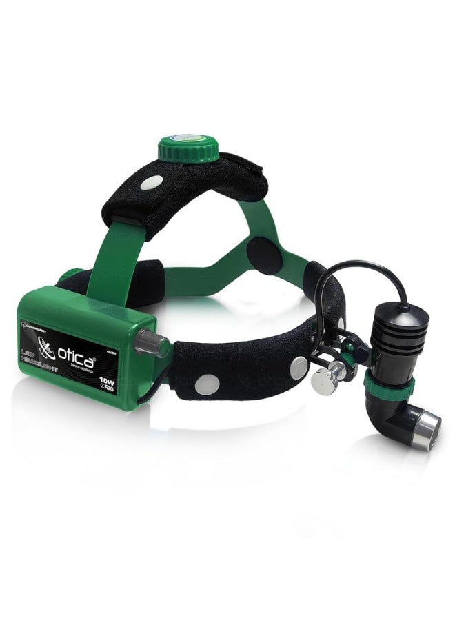 OTICA 10W ENT Surgical LED Headlight for Doctors & Surgeons | Rechargeable Medical Head Lamp with Adjustable Brightness | 50000Lux High Intensity Light for ENT, Microsurgery & Clinical Examination - Image 1