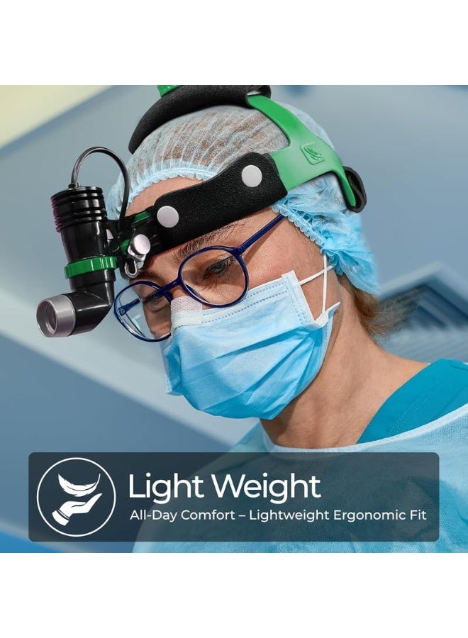 OTICA 10W ENT Surgical LED Headlight for Doctors & Surgeons | Rechargeable Medical Head Lamp with Adjustable Brightness | 50000Lux High Intensity Light for ENT, Microsurgery & Clinical Examination - Image 4