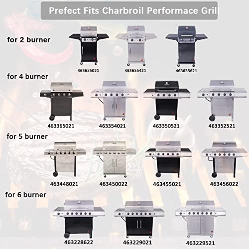 Gcostar Grill Replacement Parts for Charbroil Performance 4 Burner 463366022 463365021 463365522 463352521, 5 Burner 463448021,G325-0002-W1 G327-2100-W1,Char broil 463365021 Parts, 463365021 Replacement Parts - Image 2