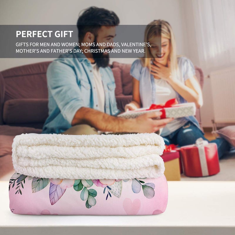 Jekeno Jekeno Movie Theater Blanket Vintage Cinema Poster Design with Grunge Effect and Old Fashioned Print Throw Sherpa Blanket  Movie Decor Cozy Warm for Home Bedroom Sofa Office 50""x60"" - Image 5