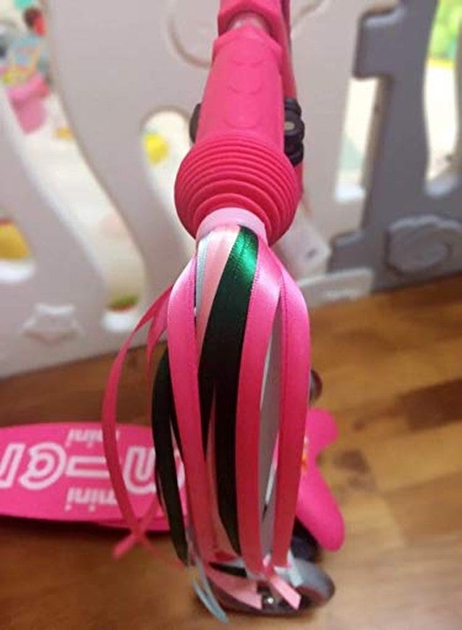 AISHEMI Kid's Bike Handlebar Streamers Bicycle Scooter Trike Colorful Long 11" Length Satin Ribbon Streamer Baby Carrier Accessories Easy Attachment to Cycle's Handlebars (1 Pair) (red) - Image 5