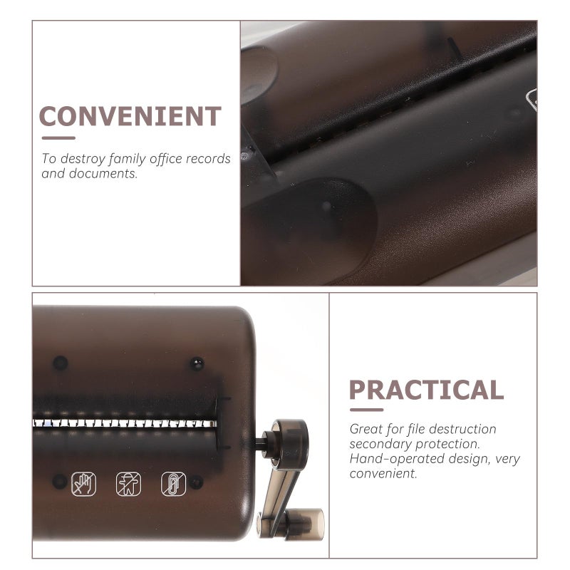 آلة تمزيق ورق يدوية مكتبية A6 مع كرنك يدوي للتخلص من مستندات المنزل والمكتب - Image 4