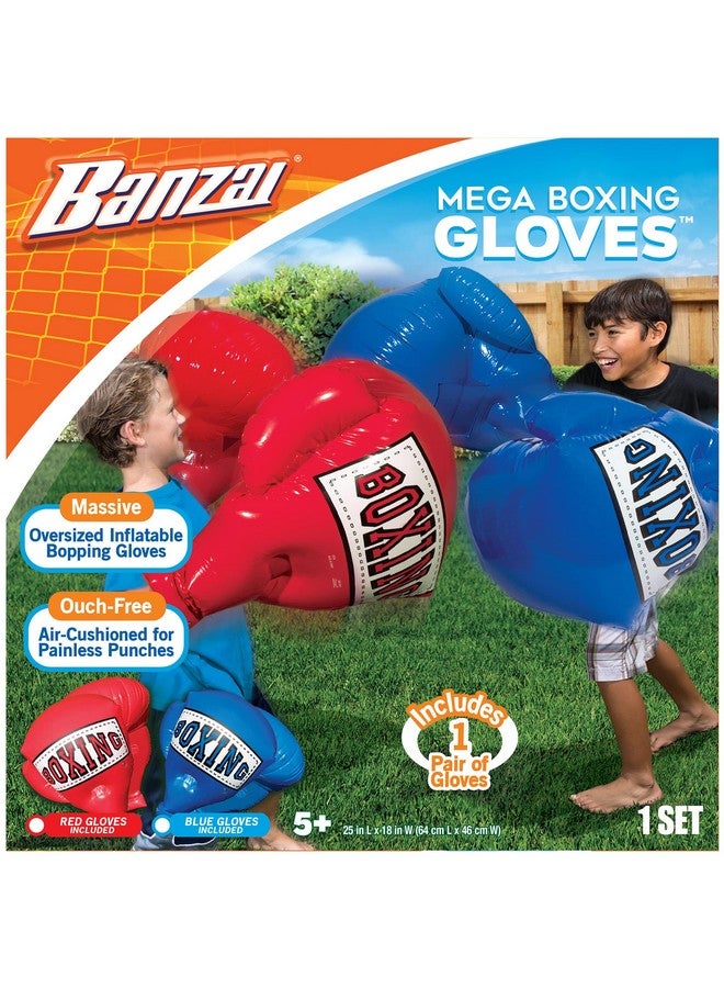 Banzai Banzai Kids Inflatable Mega Boxing Gloves 1 Set (Red or Blue) - Image 1
