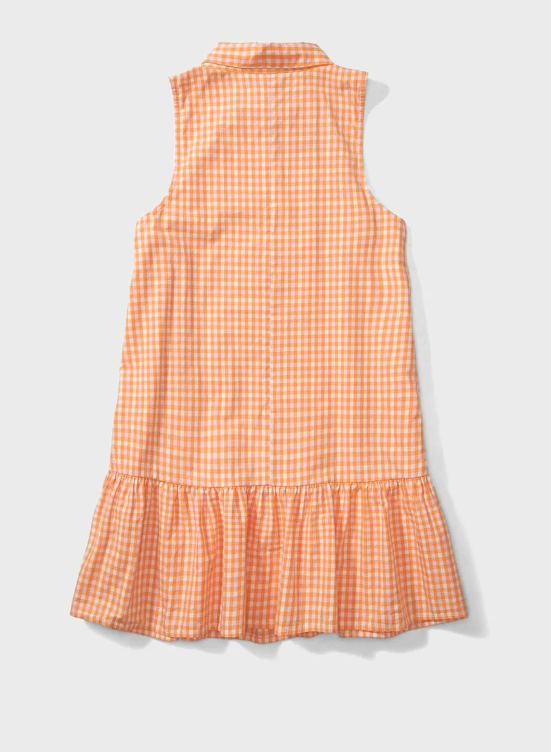 American Eagle Checked Pocket Detail Shirt Dress