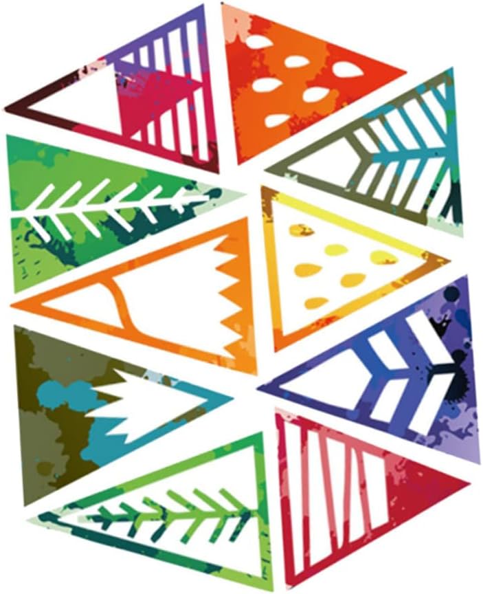 klarako Sticker Mural Accessories Wall Background Geometric Triangle DIY Home Door Decal Decoration Creative for Design Colorful - Image 1