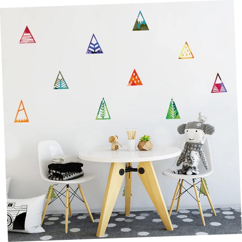 klarako Sticker Mural Accessories Wall Background Geometric Triangle DIY Home Door Decal Decoration Creative for Design Colorful - Image 5