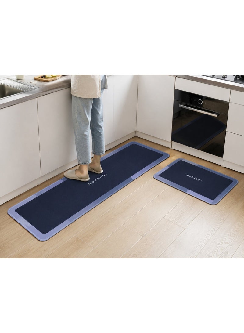 Kitchen mats, water-absorbent, quick-drying, non-slip kitchen rugs, anti-slip kitchen mat, 2 pieces - assorted shapes and colors - Image 3