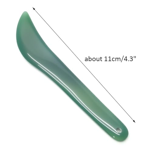Dtacke Green 11cm/4.3" Polishing Burnisher Natural Agate Knife Gold Silver Jewellery Hand Polishing Burnisher Tool - Image 2