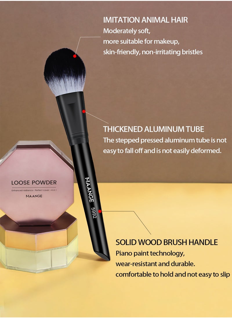 MAANGE - 18 Pcs Professional Makeup Brushes Set - Black Edition for Flawless Application - Image 1