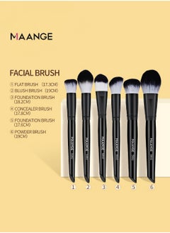 MAANGE 18 Pcs Professional Makeup Brushes Set - Black Edition for Flawless Application  - Image 3