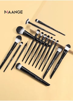 MAANGE 18 Pcs Professional Makeup Brushes Set - Black Edition for Flawless Application  - Image 5