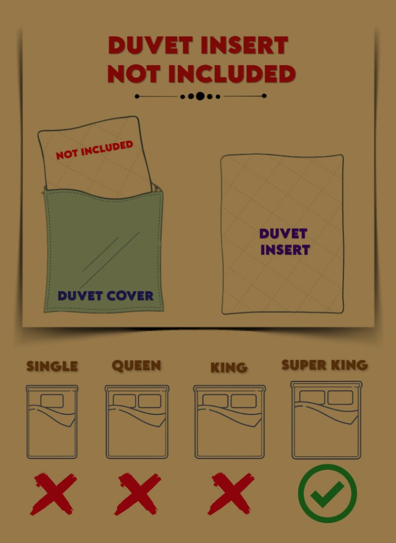 Blueberry 6 Pieces Super King Size Duvet Cover Set with Fitted sheet and Pillowcases  - Image 5