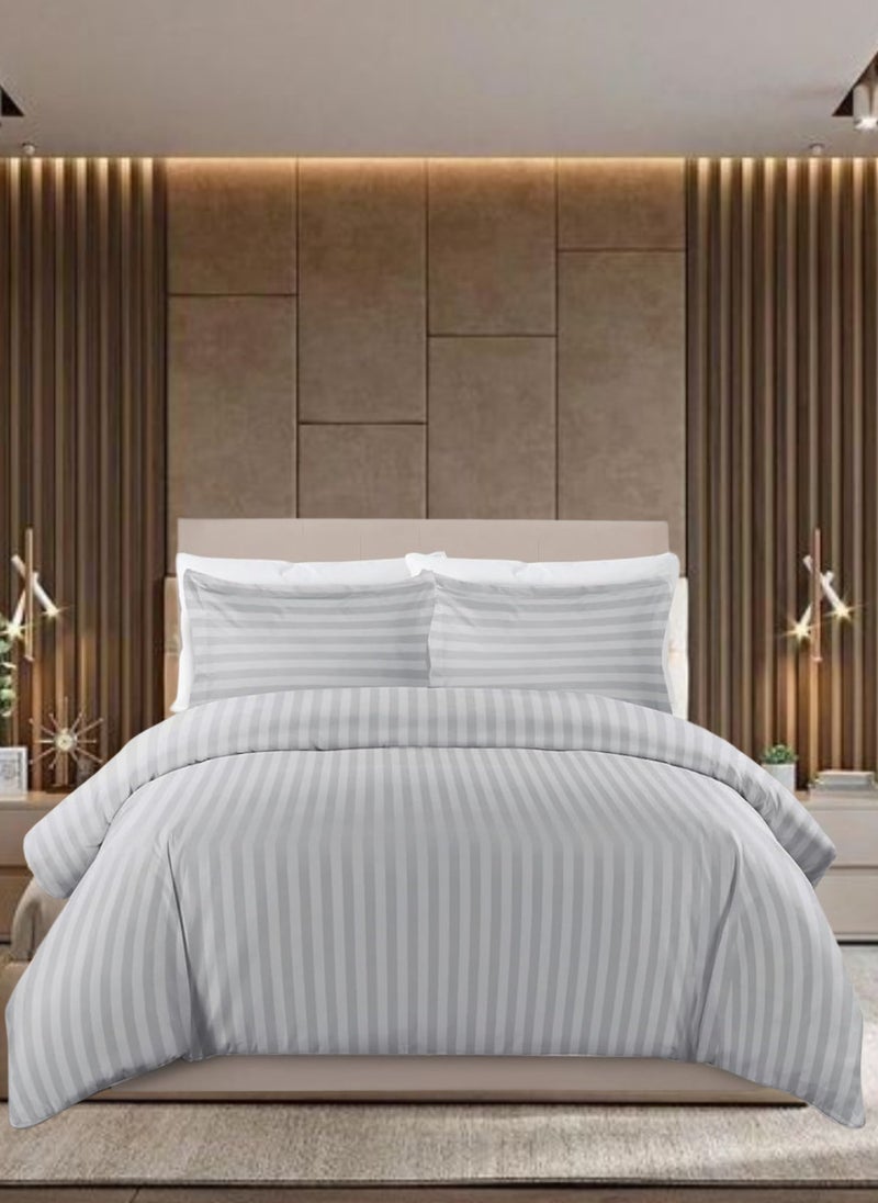 Blueberry 6 Pieces Super King Size Duvet Cover Set with Fitted sheet and Pillowcases  - Image 1