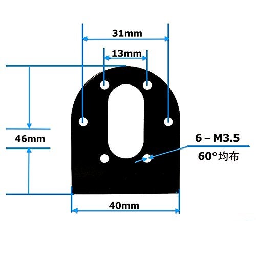 Greartisan Black 37mm DC Gear Motors Mounting Bracket, Iron Anti-Rust Gearbox L-Shape Fixed Seat, Gear Reduction Motor Holder - Image 3