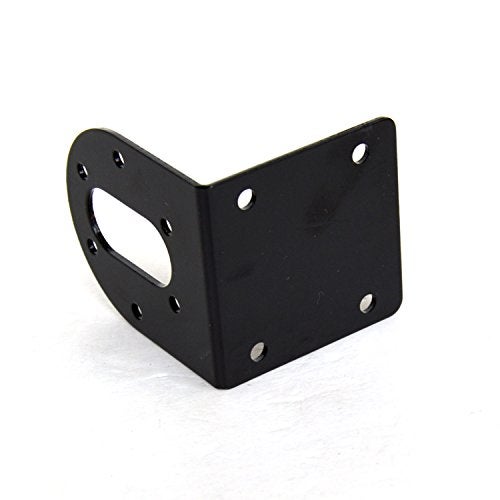 Greartisan Black 37mm DC Gear Motors Mounting Bracket, Iron Anti-Rust Gearbox L-Shape Fixed Seat, Gear Reduction Motor Holder - Image 2